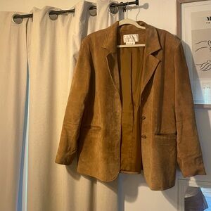 Oversized Vintage Suede Blazer